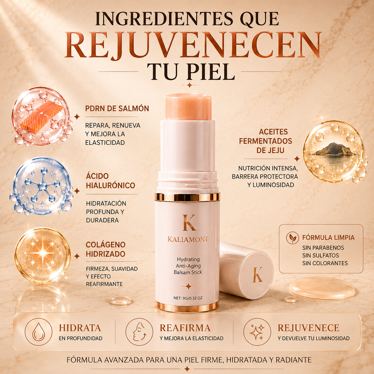 Bálsamo Antiarrugas - 5 en 1 • Rejuvenece • Hidrata • Ilumina • Nutre • Suaviza
