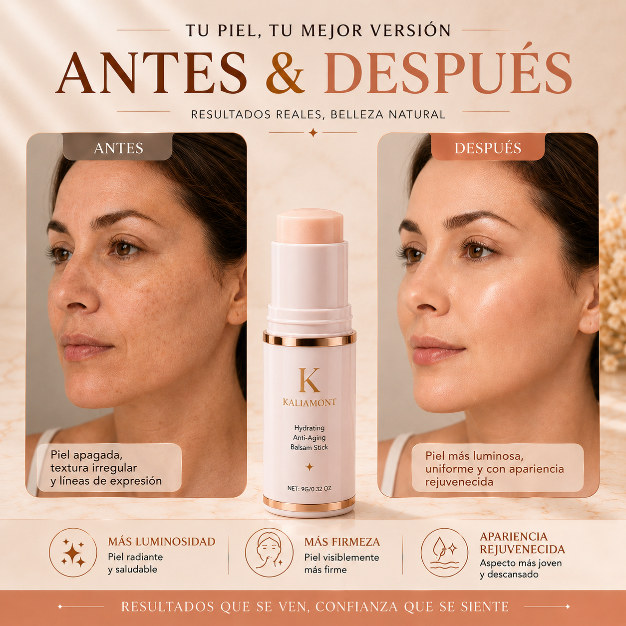 Bálsamo Antiarrugas - 5 en 1 • Rejuvenece • Hidrata • Ilumina • Nutre • Suaviza
